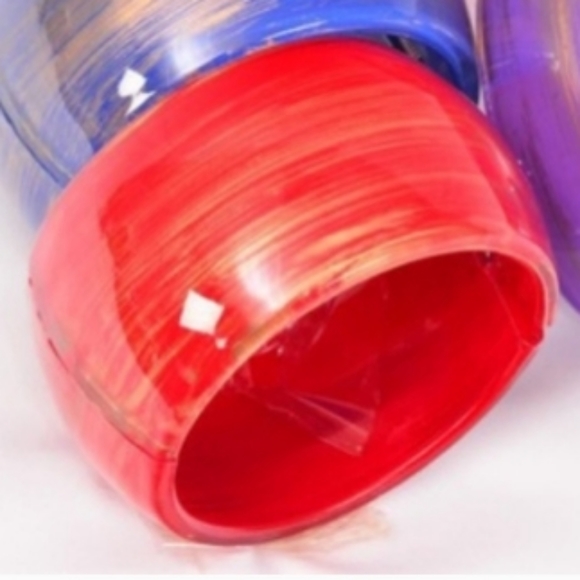 Bangle WHITE Bracelet Acrylic Coral,*WHITE*,Pink,Blue,Red,Purple, (1 bracele… - Picture 6 of 8